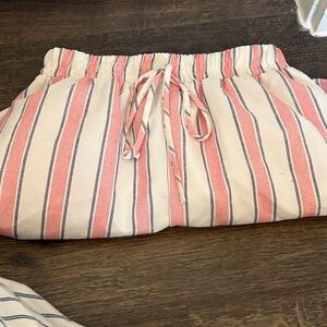 Miami Pink and White Striped A-Line Skirt